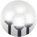 Lampki solarne do ogrodu Ilumen LS‑102 – 4 sztuki – kula dekoracyjna z czarnym trzonkiem – automatyczne podświetlenie nocne