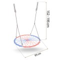 Huśtawka bocianie gniazdo Neo-Sport Swingo 95 cm niebiesko-czerwona – stylowy wypoczynek w ogrodzie