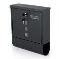 Skrzynka na listy 34x30,5x10 cm antracyt HM-861