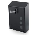 Skrzynka na listy 39x25,5x12 cm czarna HM-864