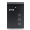 Skrzynka na listy 39x25,5x12 cm czarna HM-864