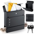 Skrzynka na listy z gazetnikiem HM-863 37x37x10,5 cm antracyt HM-863
