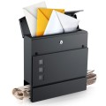 Skrzynka na listy z gazetnikiem HM-863 37x37x10,5 cm antracyt HM-863