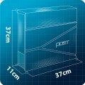 Skrzynka na listy z  gazetnikiem 37x37x10,5 cm antracyt HM-862