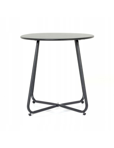 Stolik kawowy LIVO czarny 45x45x45 cm – nowoczesny stolik metalowy do salonu, tarasu i balkonu