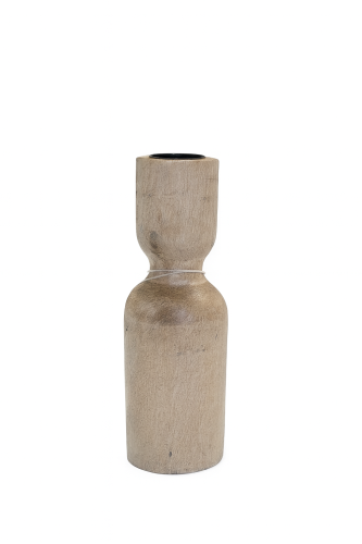 Świecznik z drewna mango 15×6 cm – minimalistyczna dekoracja w naturalnym stylu