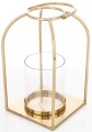 Lampion dekoracyjny metalowo-szklany 34×15,5×15,5 cm – złota elegancja w nowoczesnej formie
