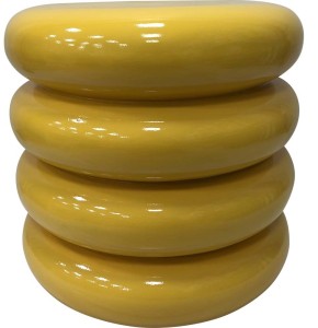 Stolik pomocniczy Lesli Living Talum Ø40 × 40,5 cm – żółty, MGO