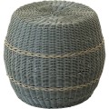Puf ogrodowy, podnóżek, stolik, kosz - Lesli Living Laos Ø46 × 40 cm – technorattan, zielony