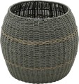 Puf ogrodowy, podnóżek, stolik, kosz - Lesli Living Laos Ø46 × 40 cm – technorattan, zielony