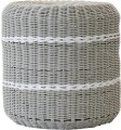 Puf ogrodowy, podnóżek, stolik, kosz - Lesli Living Sigon  Ø40 × 40 cm – technorattan, grey