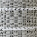Puf ogrodowy, podnóżek, stolik, kosz - Lesli Living Sigon  Ø40 × 40 cm – technorattan, grey