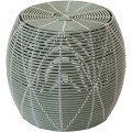 Puf ogrodowy, podnóżek, stolik, kosz - Lesli Living BIRMA  Ø46 × 40 cm – technorattan, zielony
