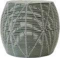 Puf ogrodowy, podnóżek, stolik, kosz - Lesli Living BIRMA  Ø46 × 40 cm – technorattan, zielony