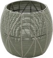 Puf ogrodowy, podnóżek, stolik, kosz - Lesli Living BIRMA  Ø46 × 40 cm – technorattan, zielony