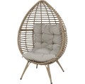 Fotel ogrodowy Lesli Living Chill Straw – fotel relaksacyjny z technorattanu