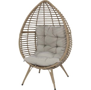 Fotel ogrodowy Lesli Living Chill Straw – fotel relaksacyjny z technorattanu