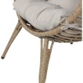 Fotel ogrodowy Lesli Living Chill Straw – fotel relaksacyjny z technorattanu